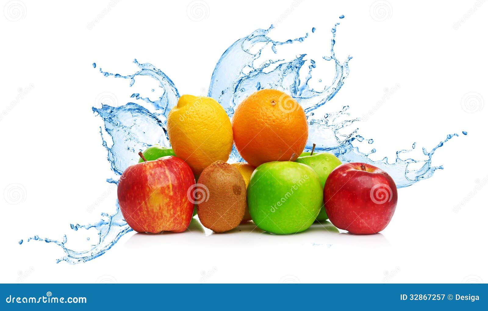 Fruit mix in water splash stock image. Image of healthy 32867257