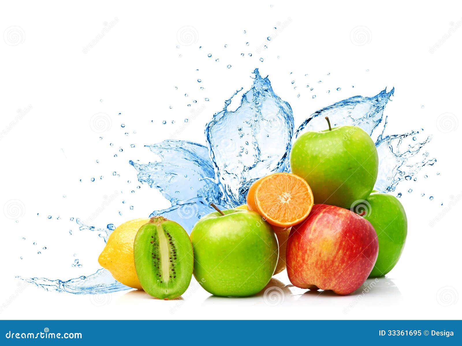 Fruit mix in water splash stock image. Image of boom 33361695