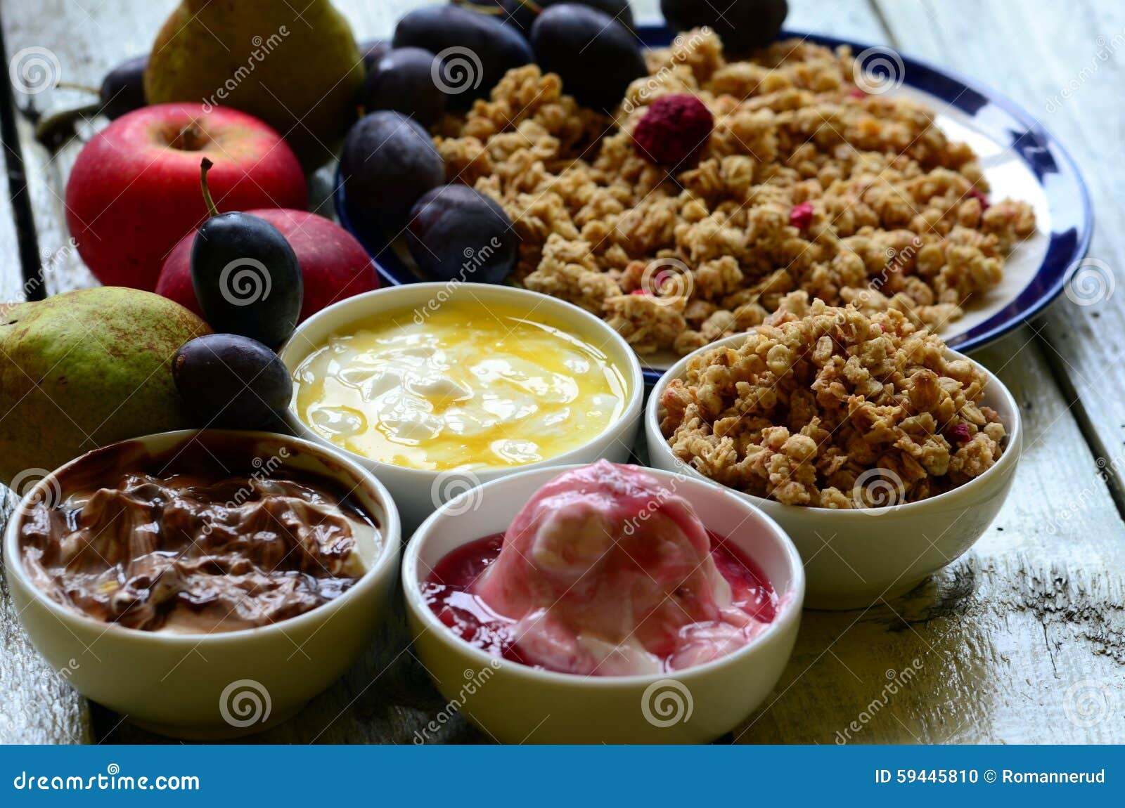 Fruit Muesli with Yogurt and Cereals for Breakfast. Stock Photo Image of corn, fresh 59445810