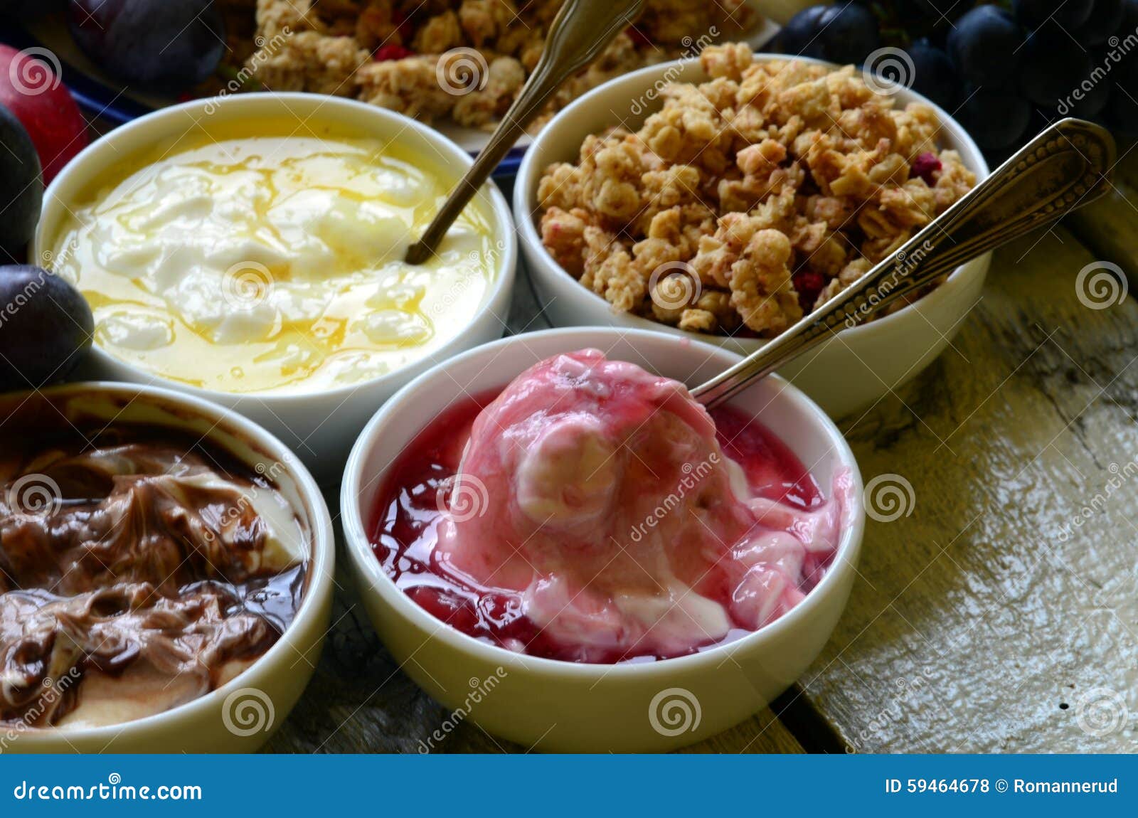Fruit Muesli with Yogurt and Cereals for Breakfast. Stock Photo Image of crunchy, closeup