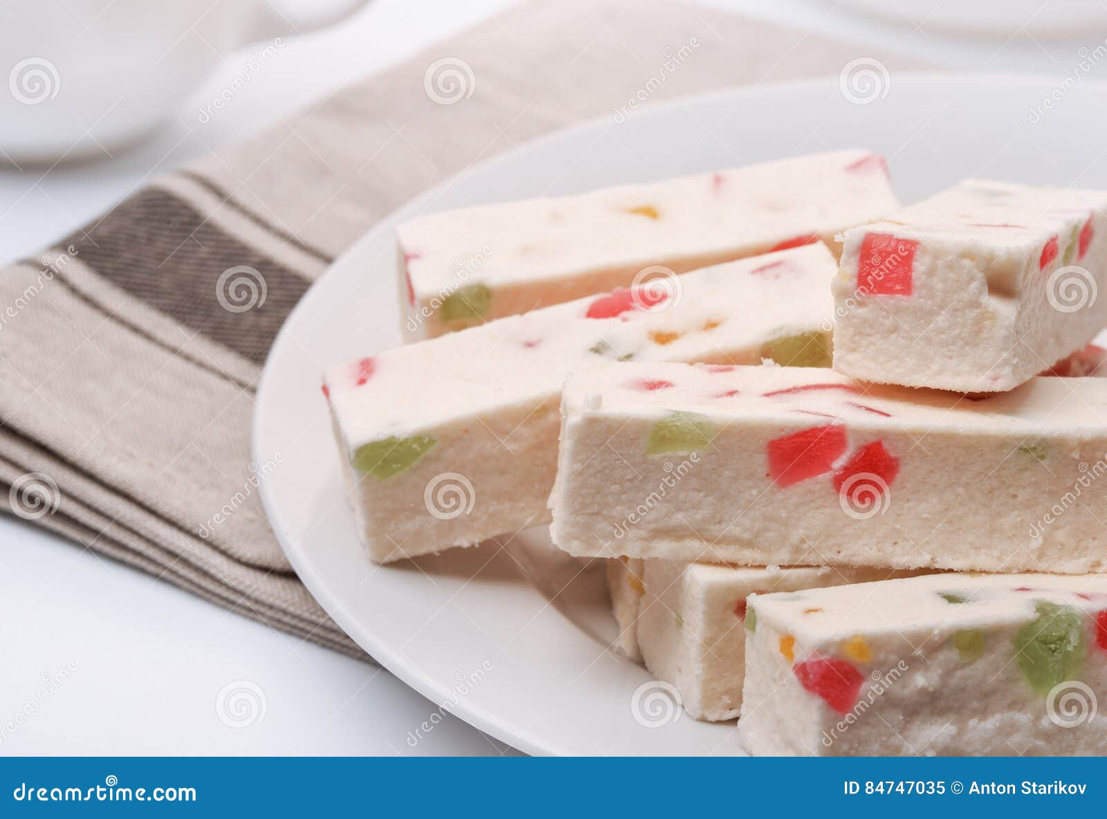 Fruit nougat bars stock image. Image of life, french 84747035