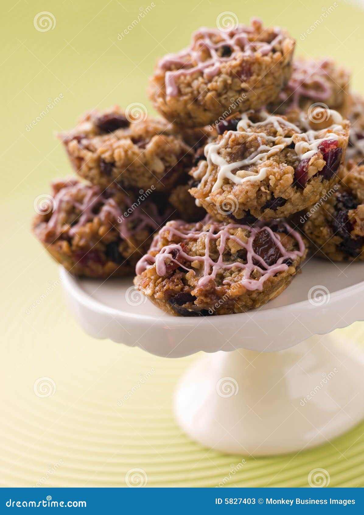 Fruit Nut and Chocolate Flapjack Cakes Stock Image Image of cherry