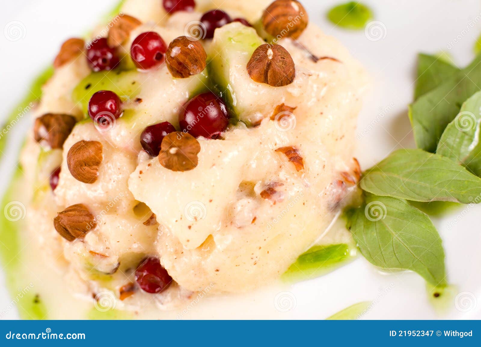 Fruit and nut dessert stock image. Image of appetizing 21952347