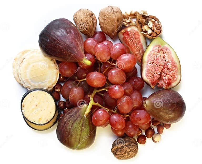 Fruit and nut platter stock image. Image of serving, white 3902301