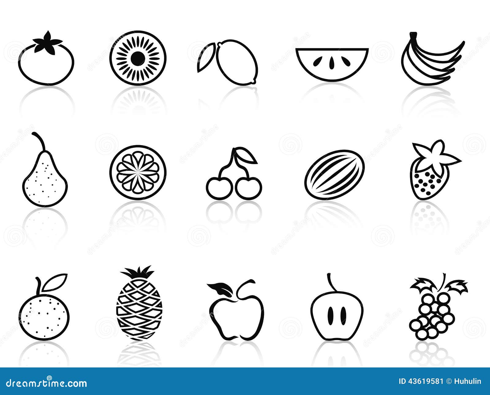 fruits out line picture fruits out line picture