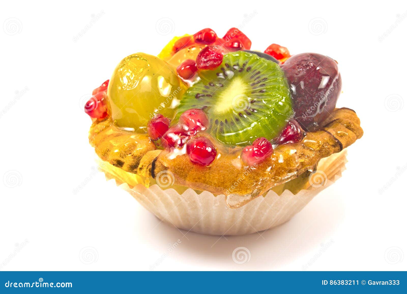 Fruit pie tart isolated stock image. Image of white, kiwi 86383211