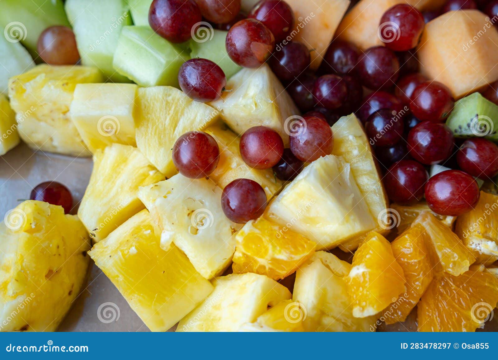Fruit Platter Served with Fresh Organic Fruits Stock Image Image of