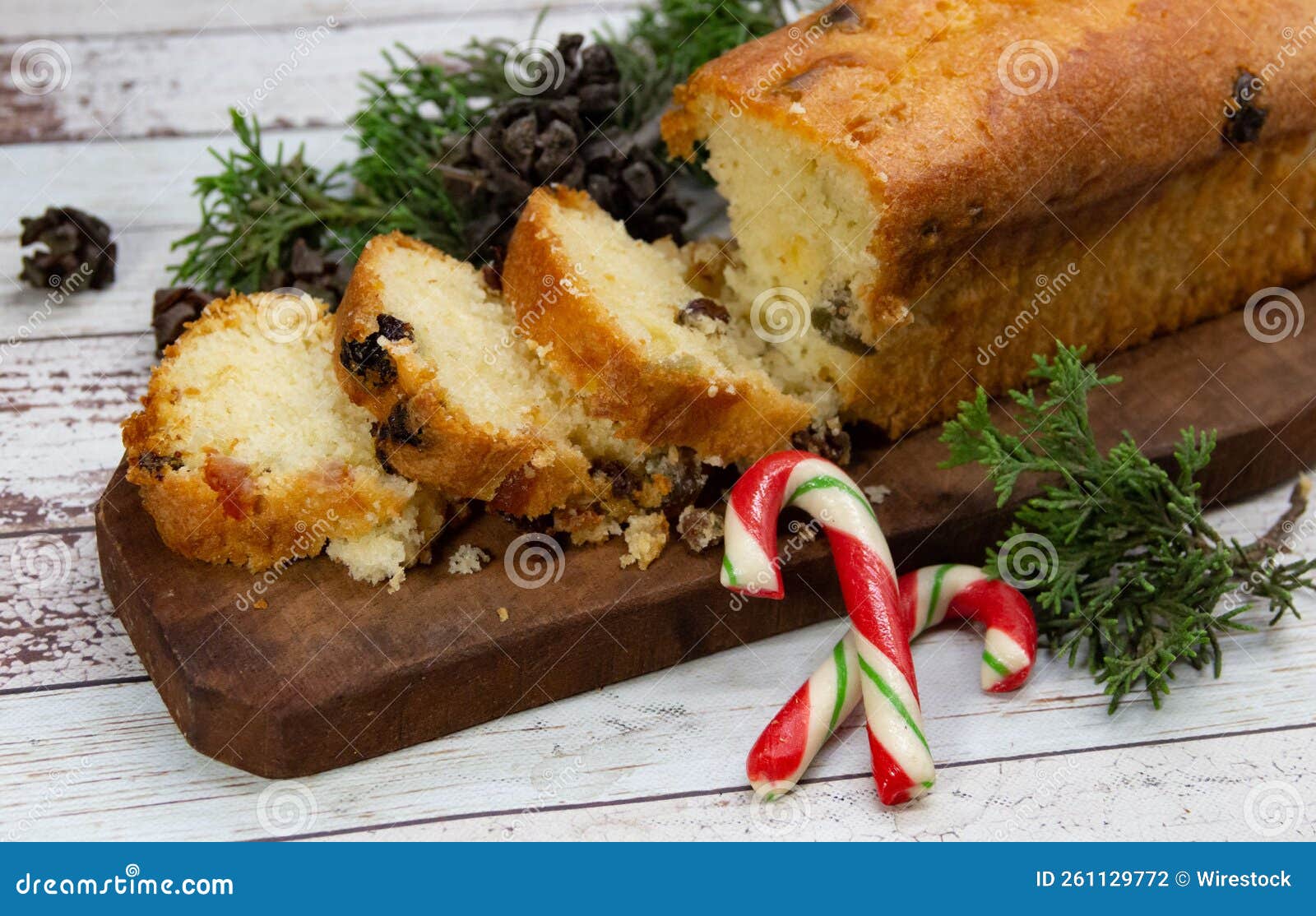 Fruit Pudding with Christmas Decorations Stock Photo Image of
