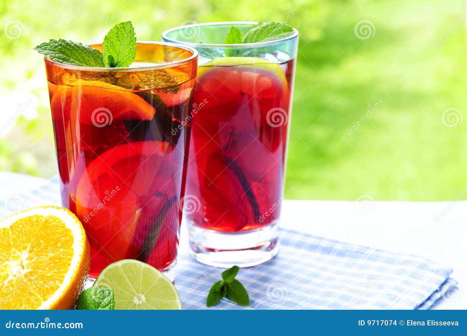 Fruit punch in glasses stock photo. Image of homemade 9717074