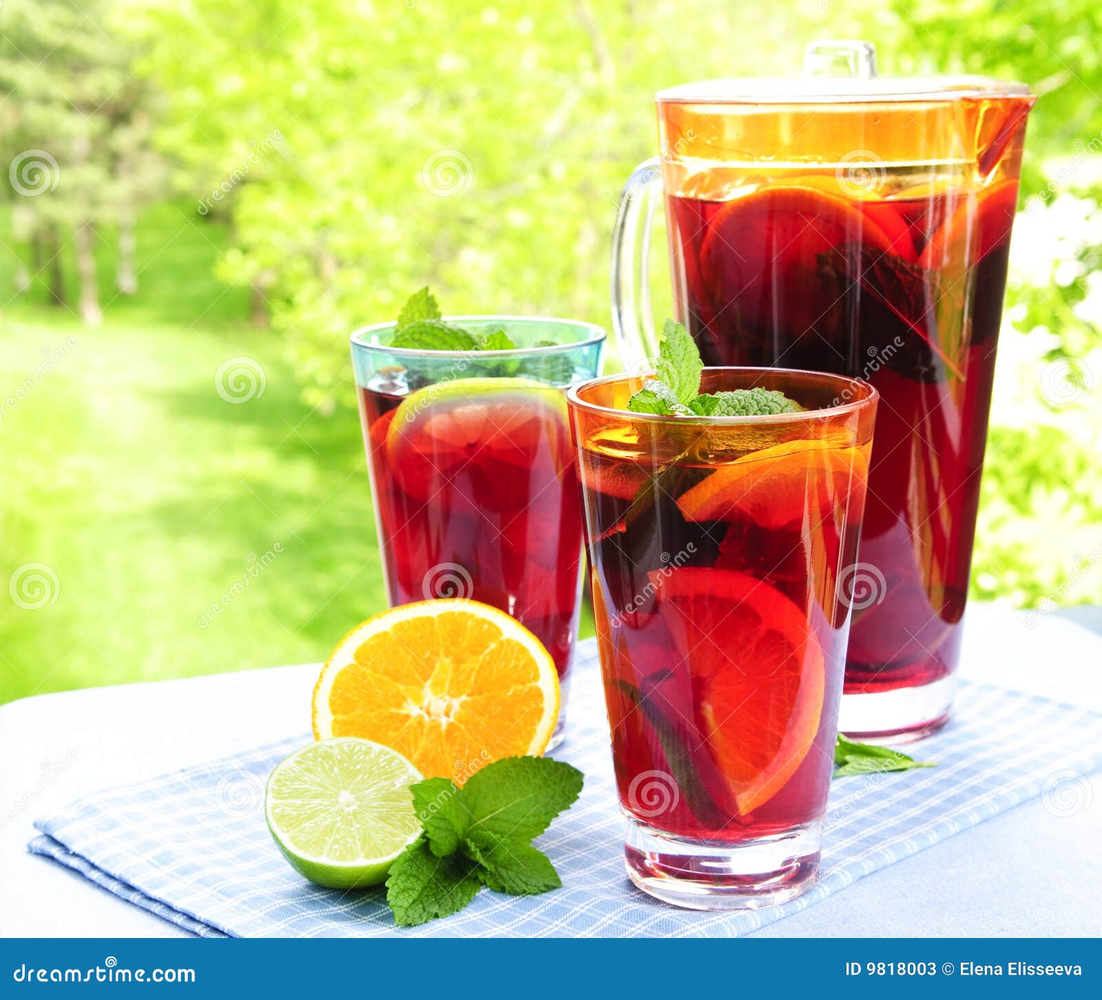 Fruit Punch in Pitcher and Glasses Stock Image Image of lemon
