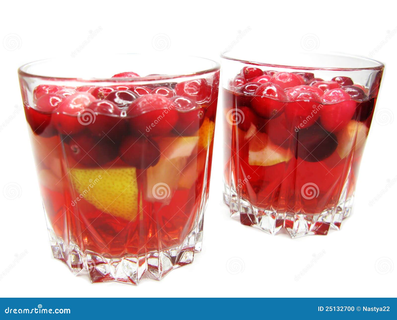 Fruit Red Punch Cocktail Drinks with Cherry Stock Photo Image of