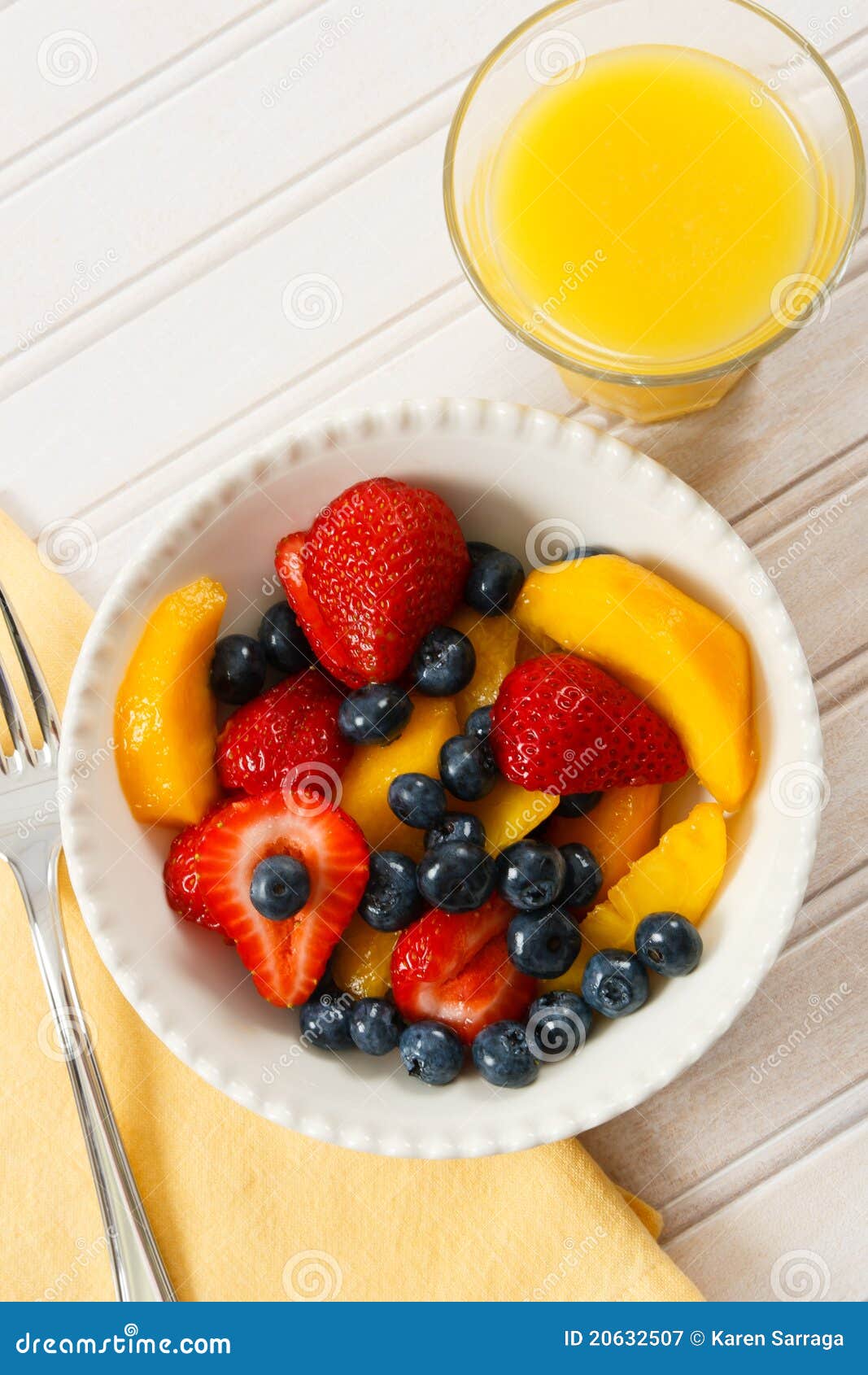 Fruit Salad for Breakfast stock image. Image of eating 20632507