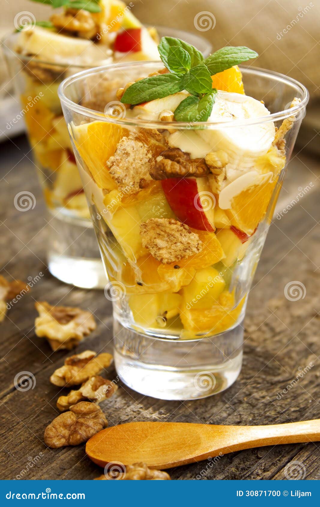 Fruit salad cups stock photo. Image of breakfast, juicy 30871700