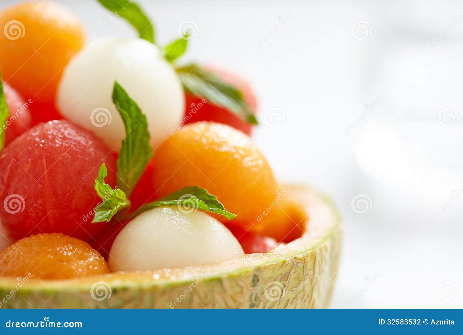 Fruit Salad with Watermelon and Melon Balls Stock Photo Image of