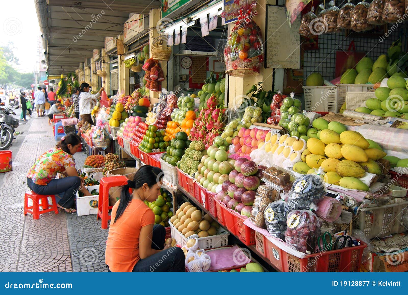 Fruit Stalls at Market editorial photography. Image of crops 19128877