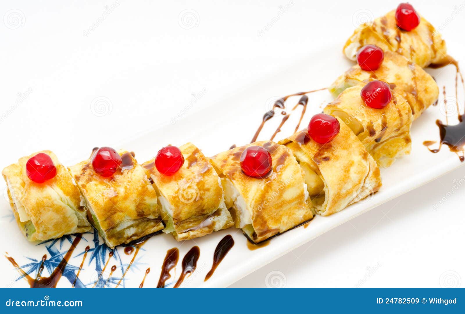 Fruit sushi rolls stock image. Image of closeup, indoors 24782509