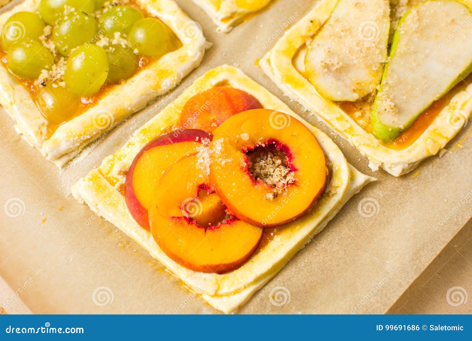 Fruit Sweet Pies before Baking Stock Photo Image of pies, peach 99691686
