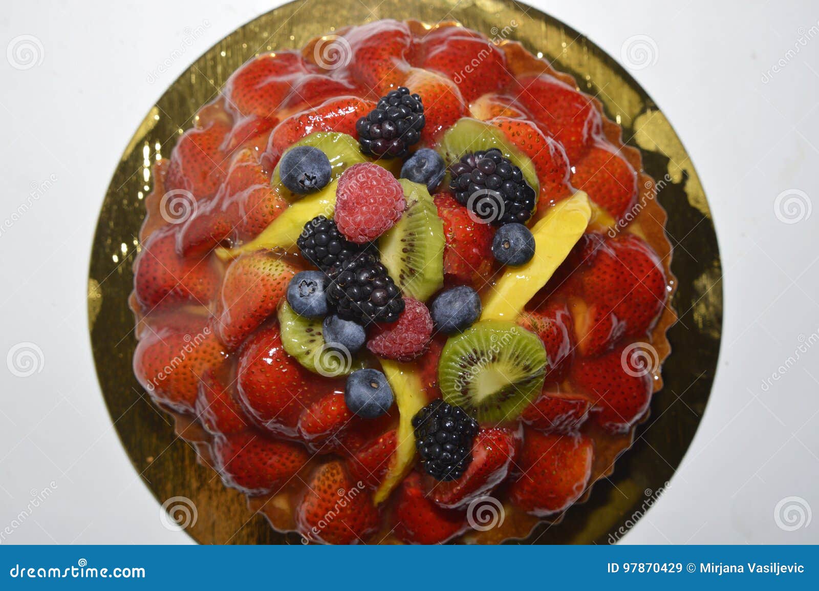 Download Fruit Tart Cake White Background Stock Image Image of food paper