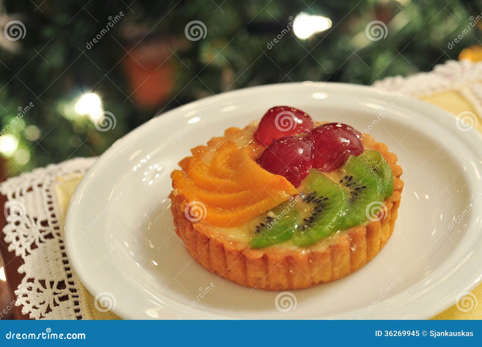 Fruit tart cake stock image. Image of food, christmas 36269945