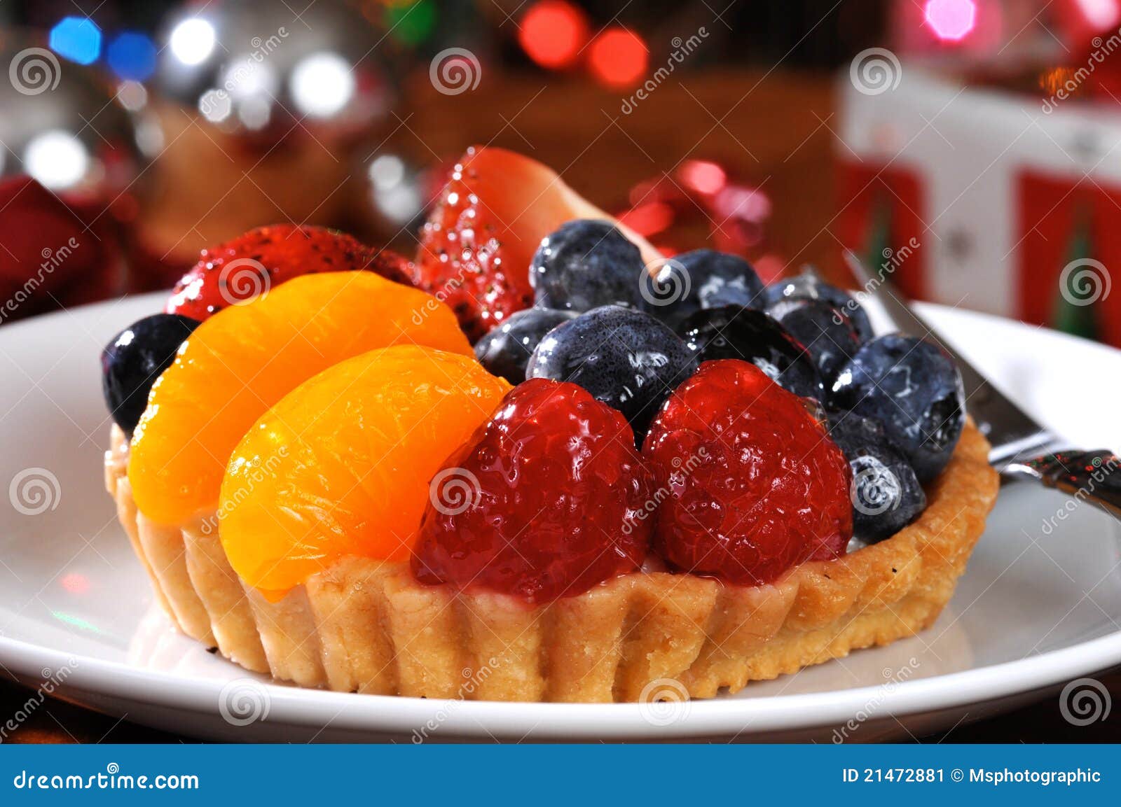 Fruit tart at Christmas stock image. Image of sour, sweet 21472881