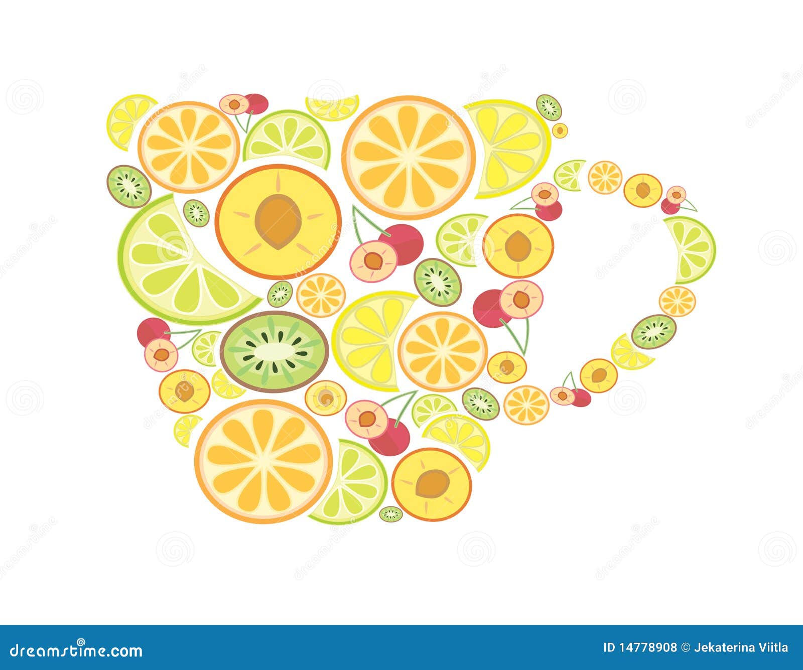 Fruit tea stock vector. Illustration of lemon, lime, citrus 14778908