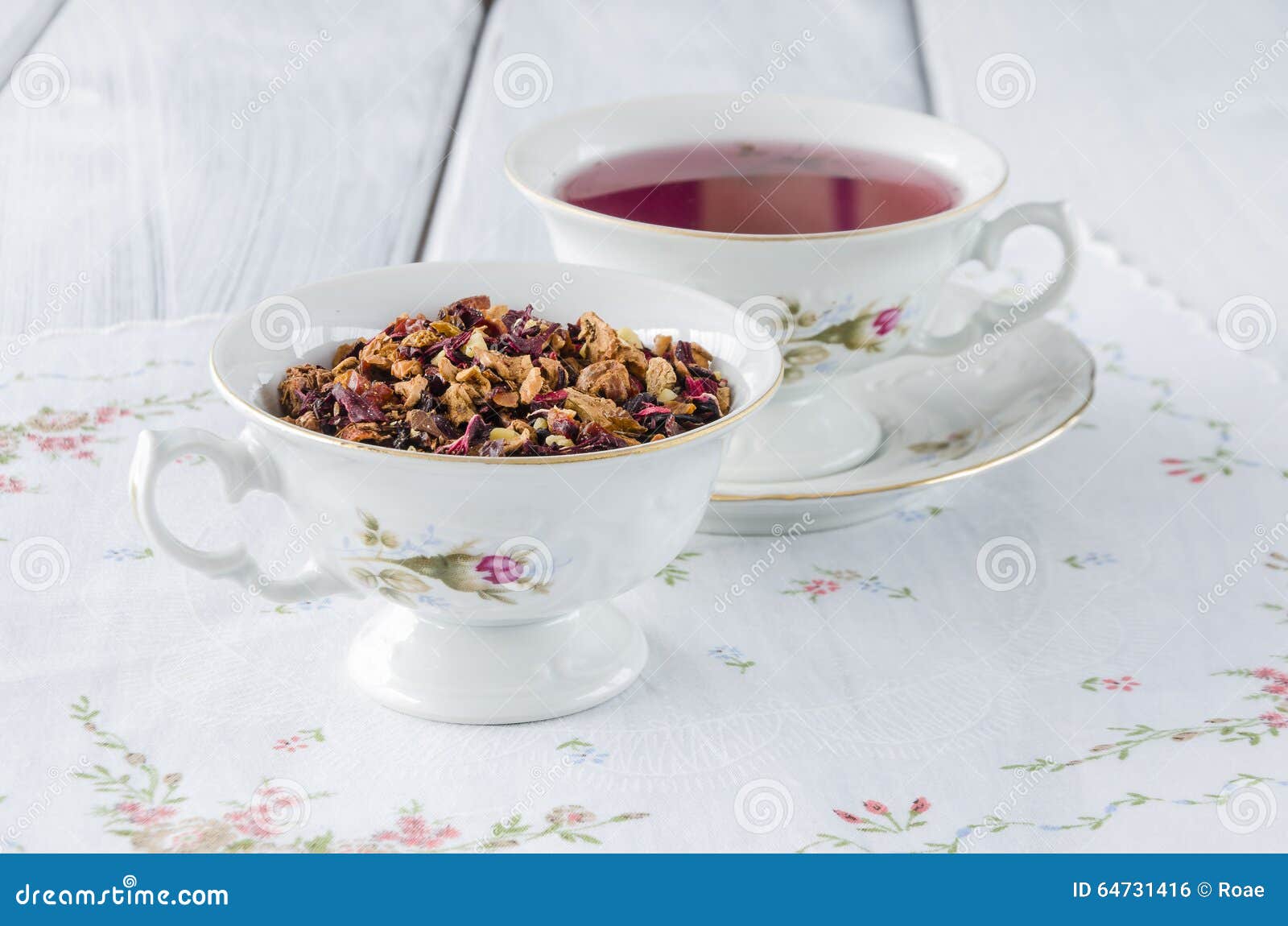 Fruit tea with dried fruit stock photo. Image of crockery 64731416