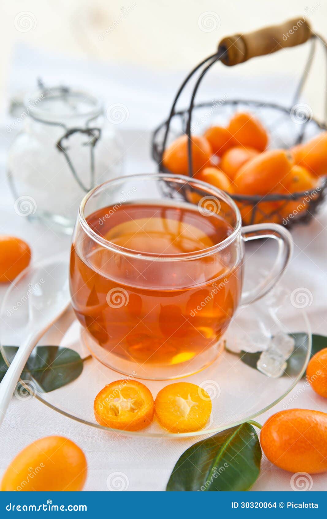 Fruit tea with kumquats stock photo. Image of kumquats 30320064