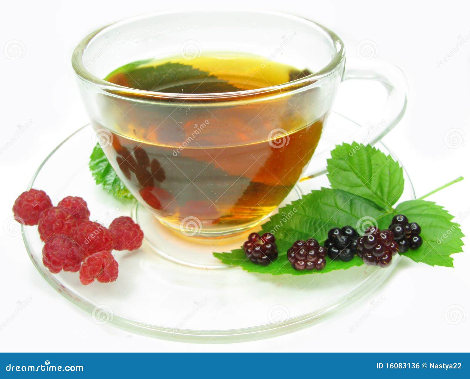 Fruit Tea with Raspberry and Blackberry Stock Photo Image of