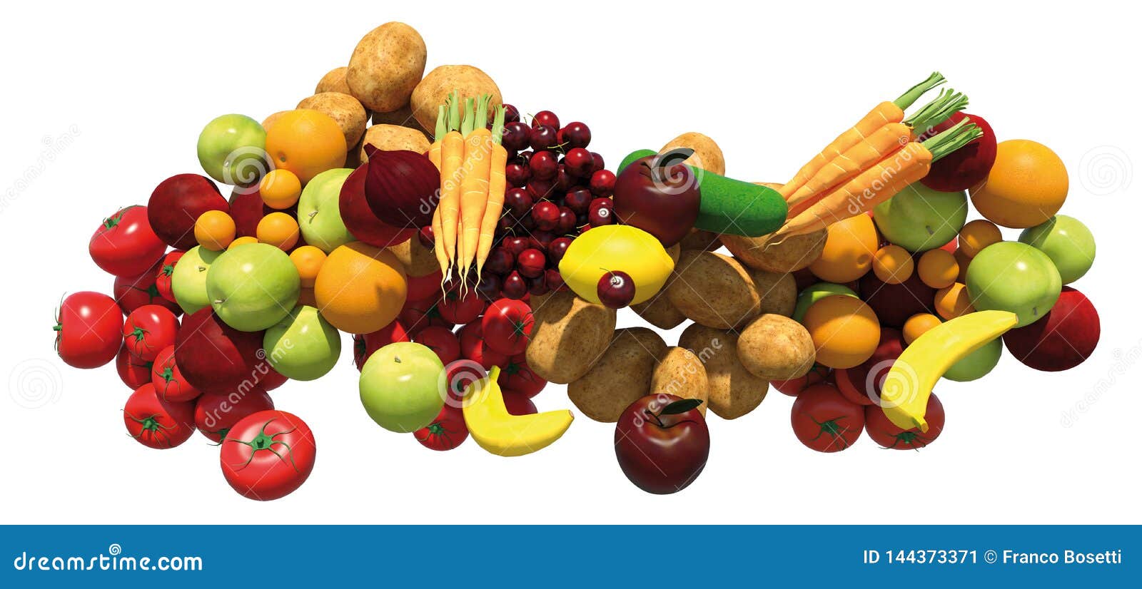 Fruit and vegetable group stock illustration. Illustration of group
