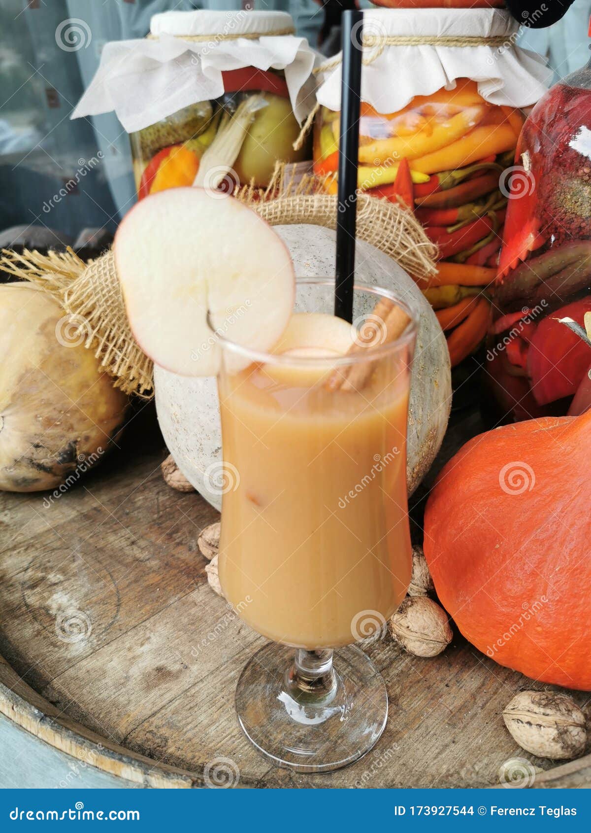 Fruit and Vegetable Juice, Very Healthy on Cold Days Stock Photo