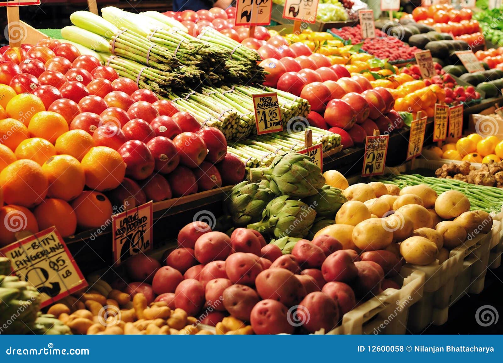 Fruit and Vegetable market stock photo. Image of eating 12600058