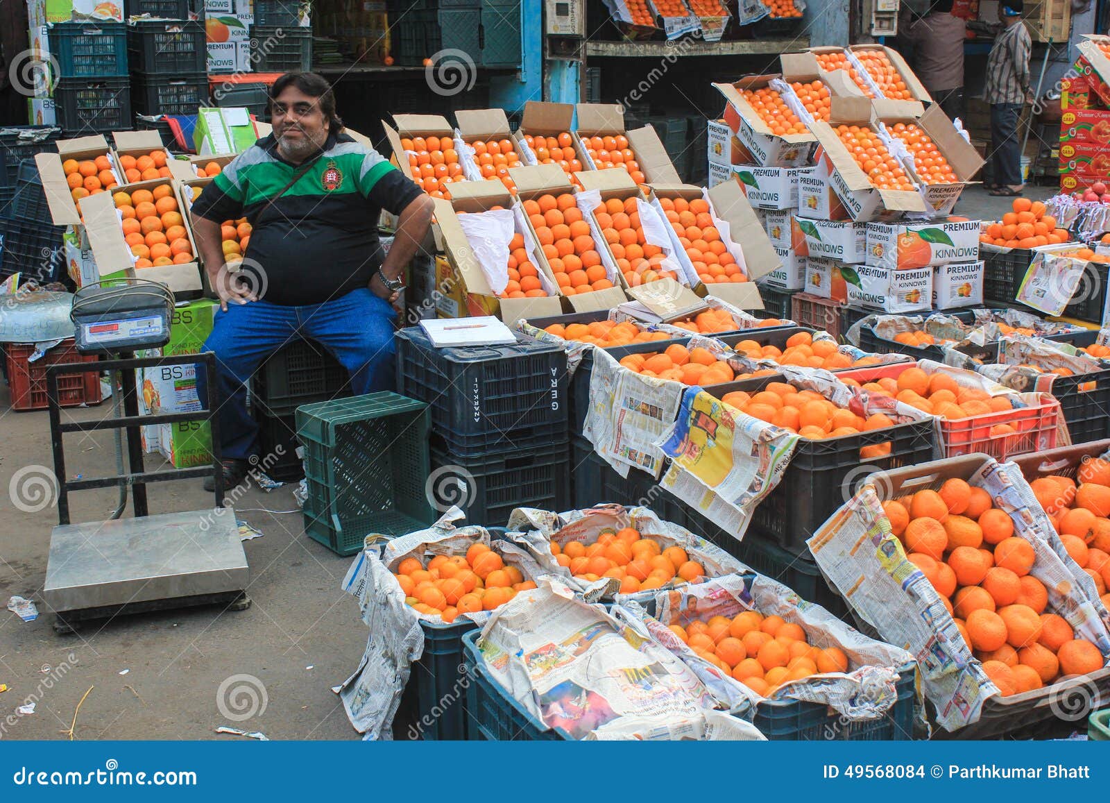 Fruit vendor editorial stock image. Image of india, asia 49568084