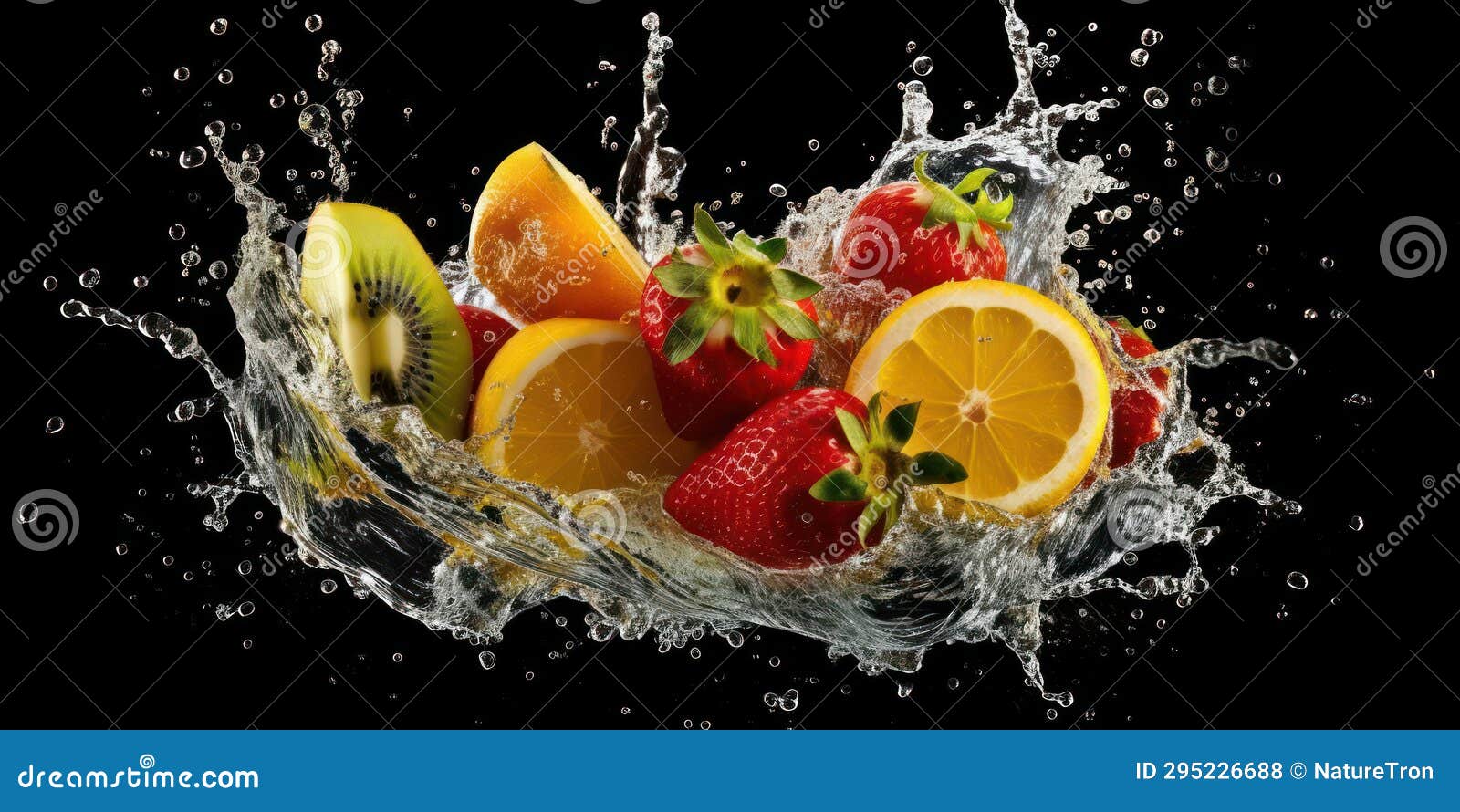 Fruit in Water Splash Fruit in Water Splash Fruit in Water Stock