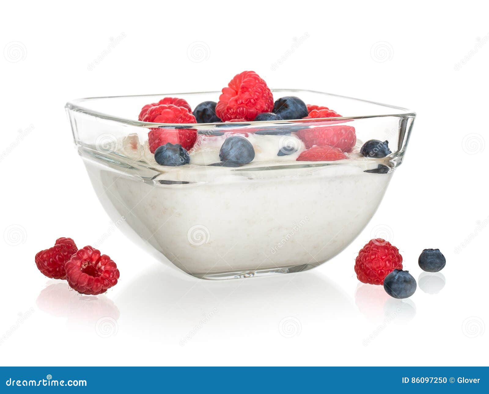 Fruit yoghurt isolated stock photo. Image of gourmet 86097250
