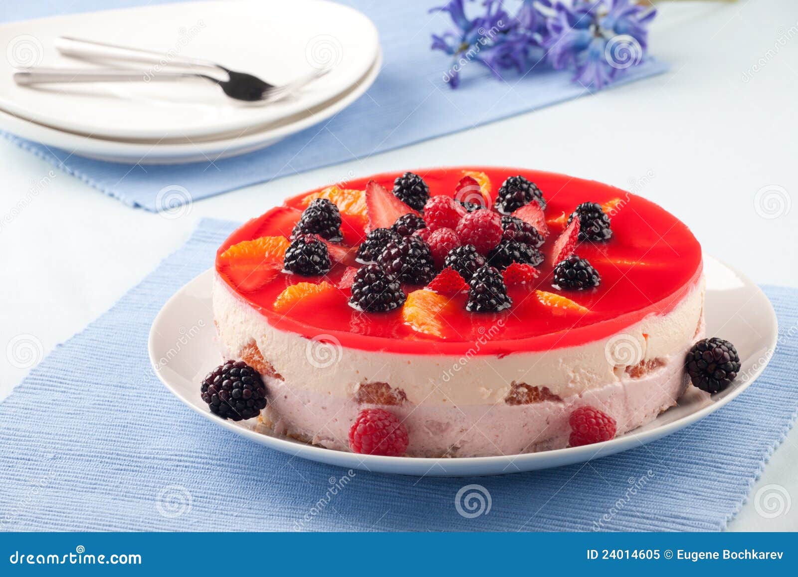 Fruit Yogurt Cake stock image. Image of yoghurt, raspberry 24014605