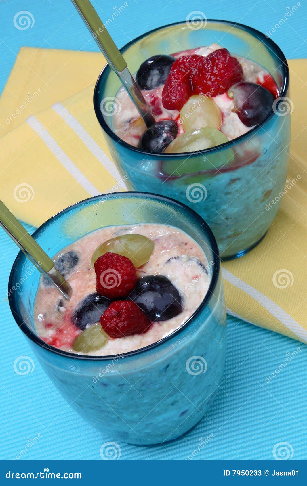 Fruit yogurt dessert stock image. Image of recipes, drink 7950233