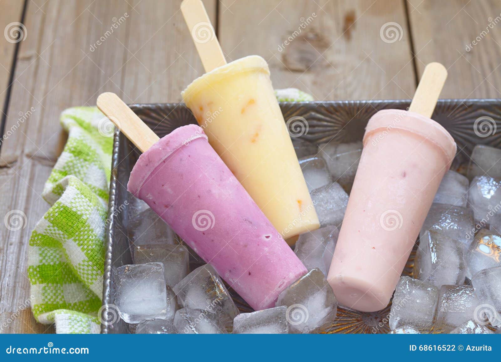 Fruit yogurt popsicles stock photo. Image of natural 68616522