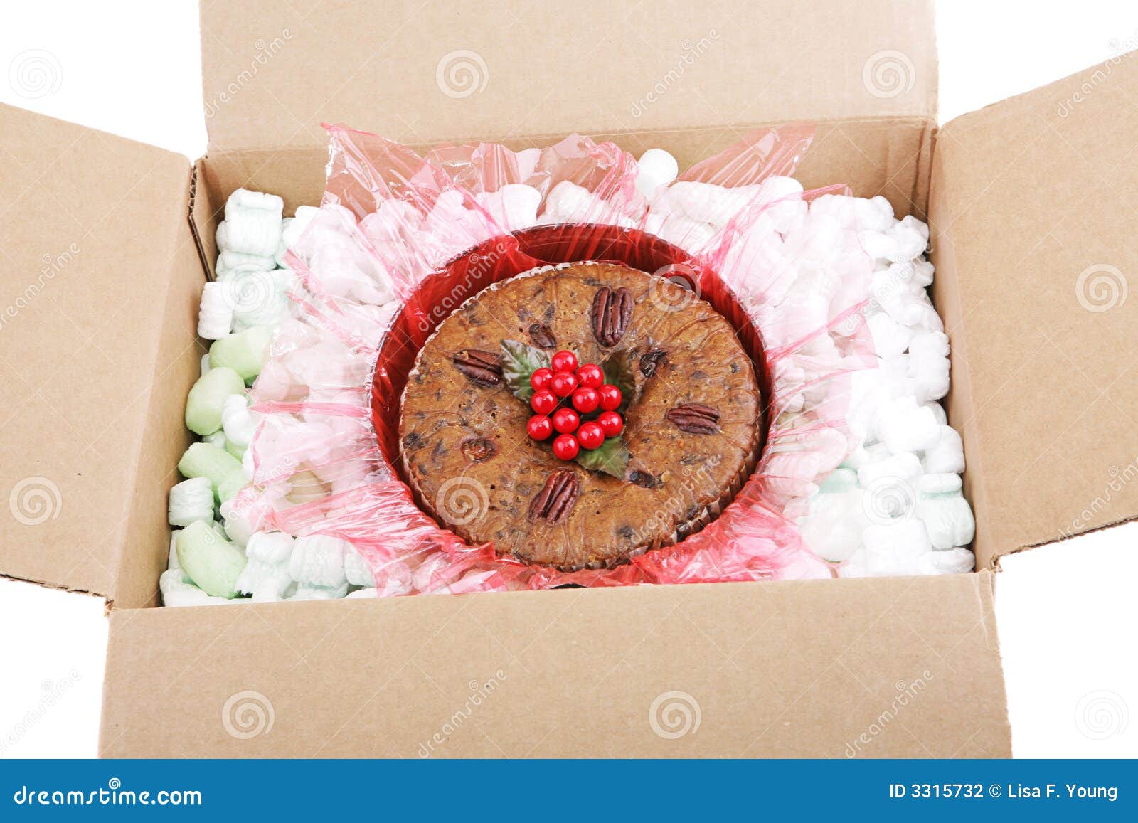 Fruitcake for Shipping stock photo. Image of cellophane 3315732