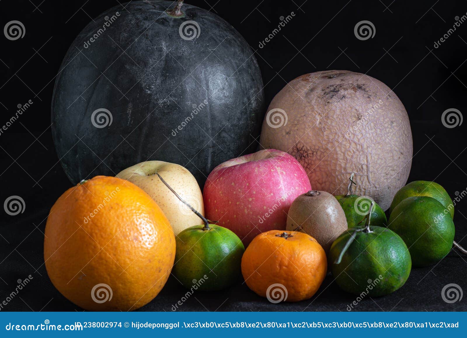 Assorted Tropical Fruits To the New Year. Stock Photo Image