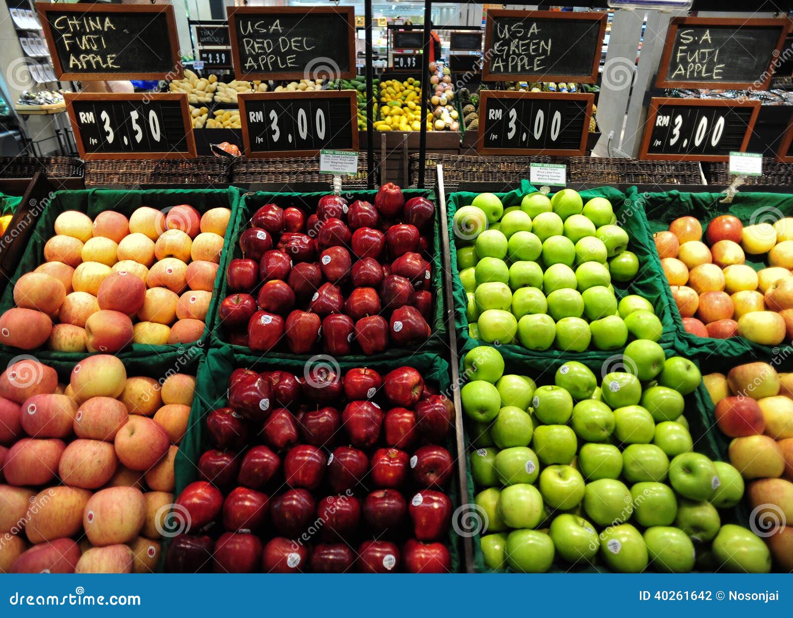Fruits in Baskets Market Place Stock Photo Image of diet, choice