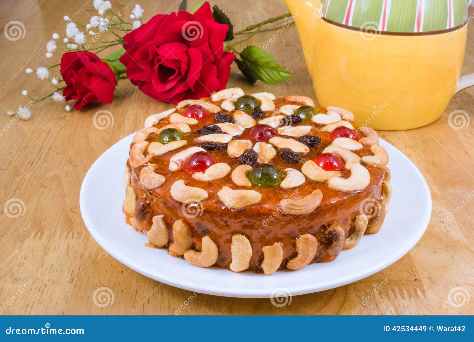 Fruits Cake with Mix Nut and Dried Fruit Stock Image Image of tasty