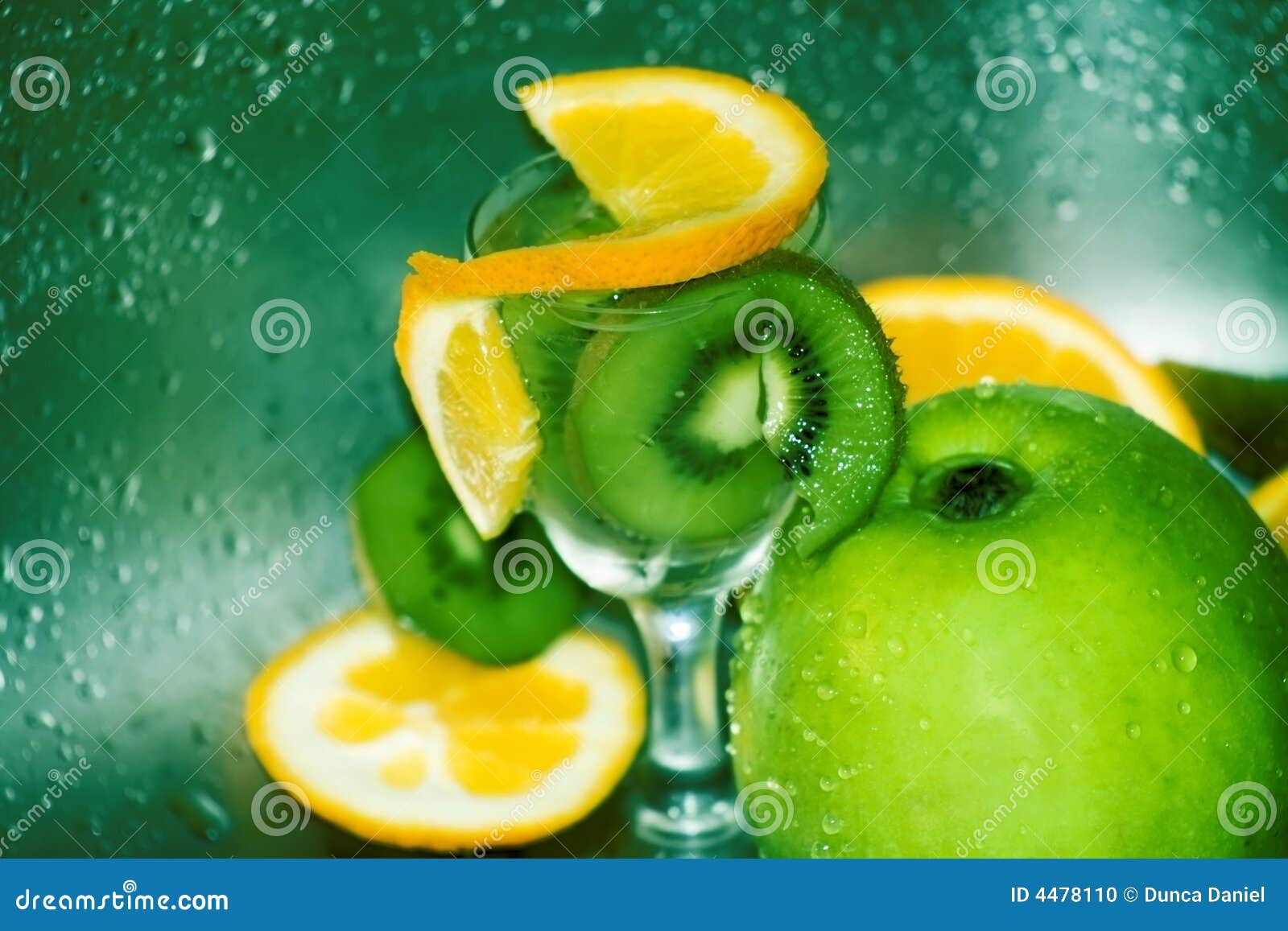 Fruits Cocktail and Water Drops Stock Photo Image of fruit, natural 4478110