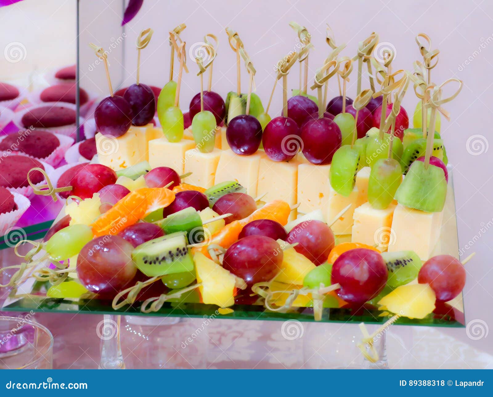 Fruits and Desserts on the Banquet Table. Buffet Stock Photo Image of