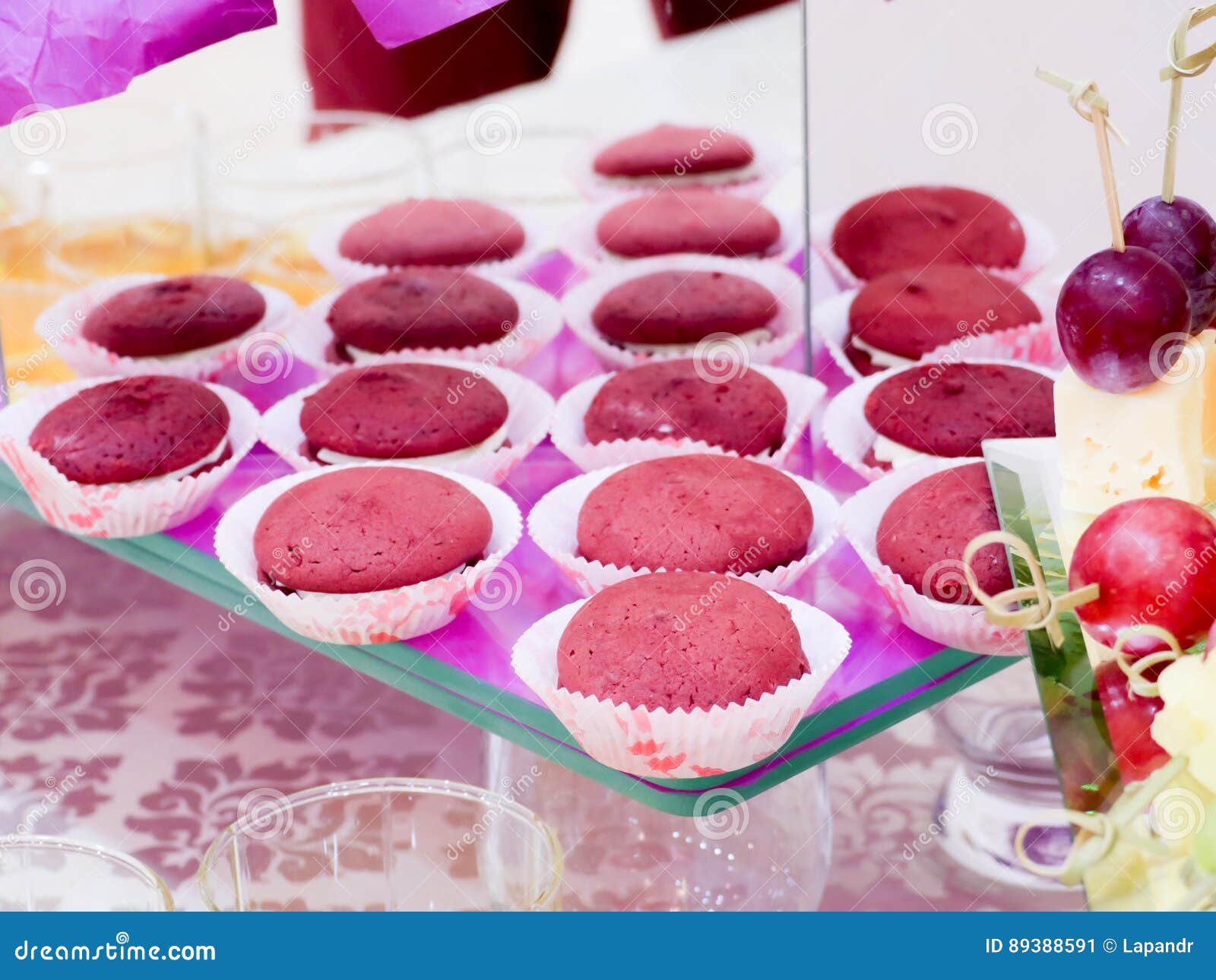 Fruits and Desserts on the Banquet Table. Buffet Stock Image Image of