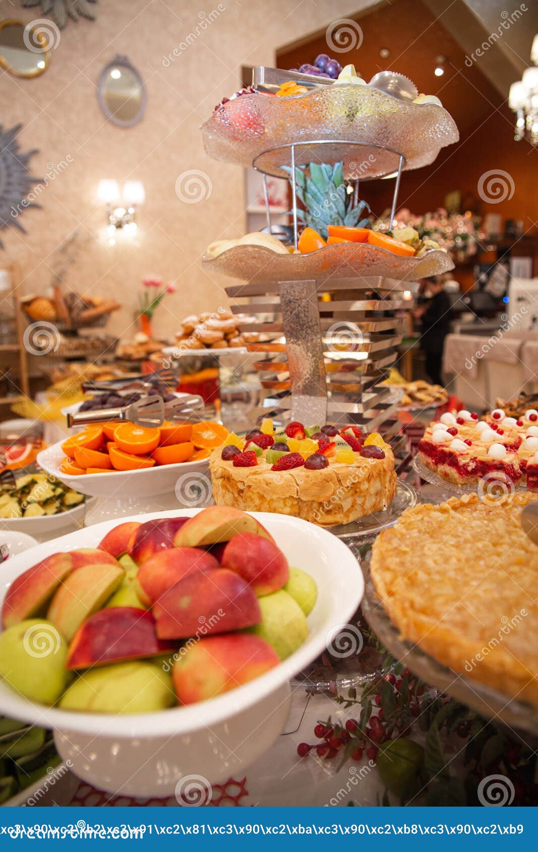 Fruits and Desserts in the Buffet Restaurant Stock Photo Image of lunch, snack 235608806