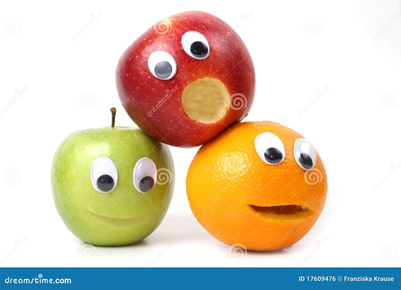 Fruits with faces stock photo. Image of food, eyes, healthy 17609476