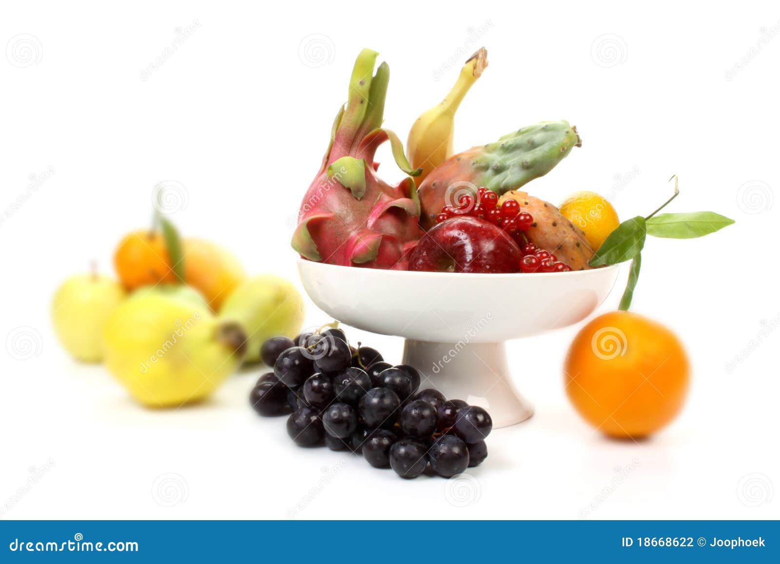 Fruits on a fruitdish stock photo. Image of fresh, grapes 18668622