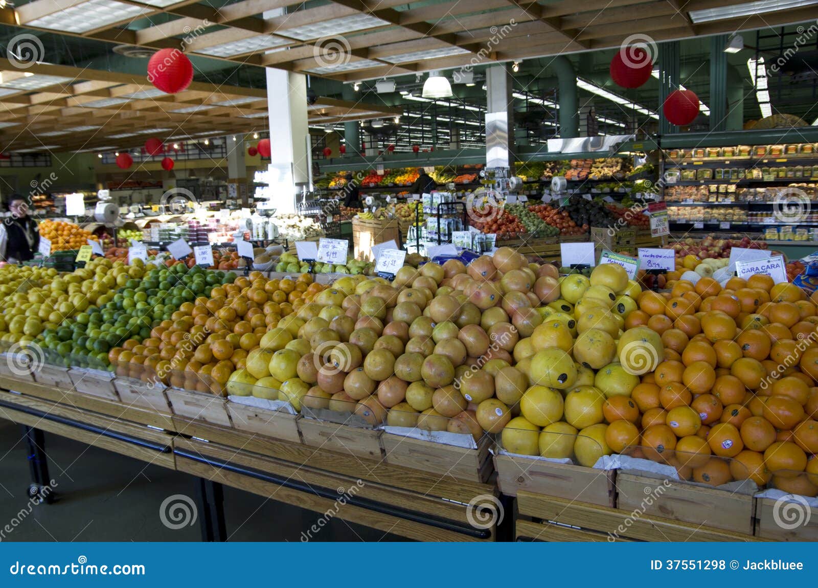 Fruits in grocery store editorial stock photo. Image of design 37551298