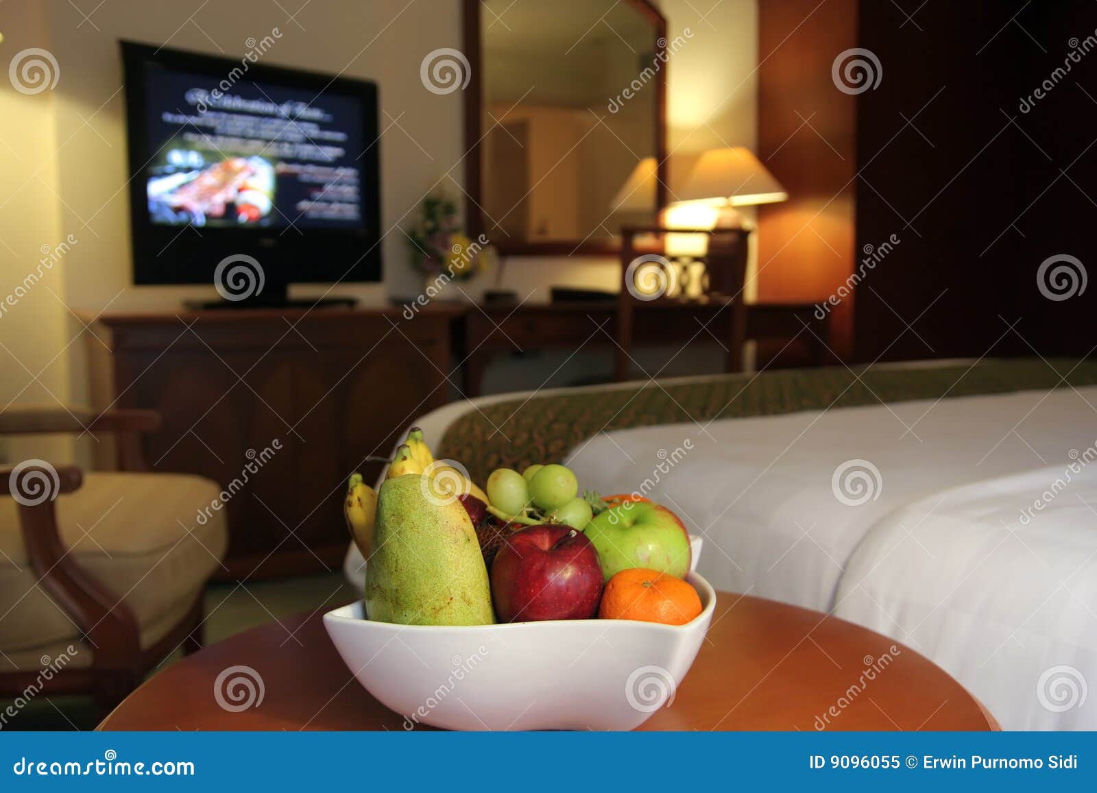 Fruits in hotel room stock image. Image of interior, hospitality 9096055