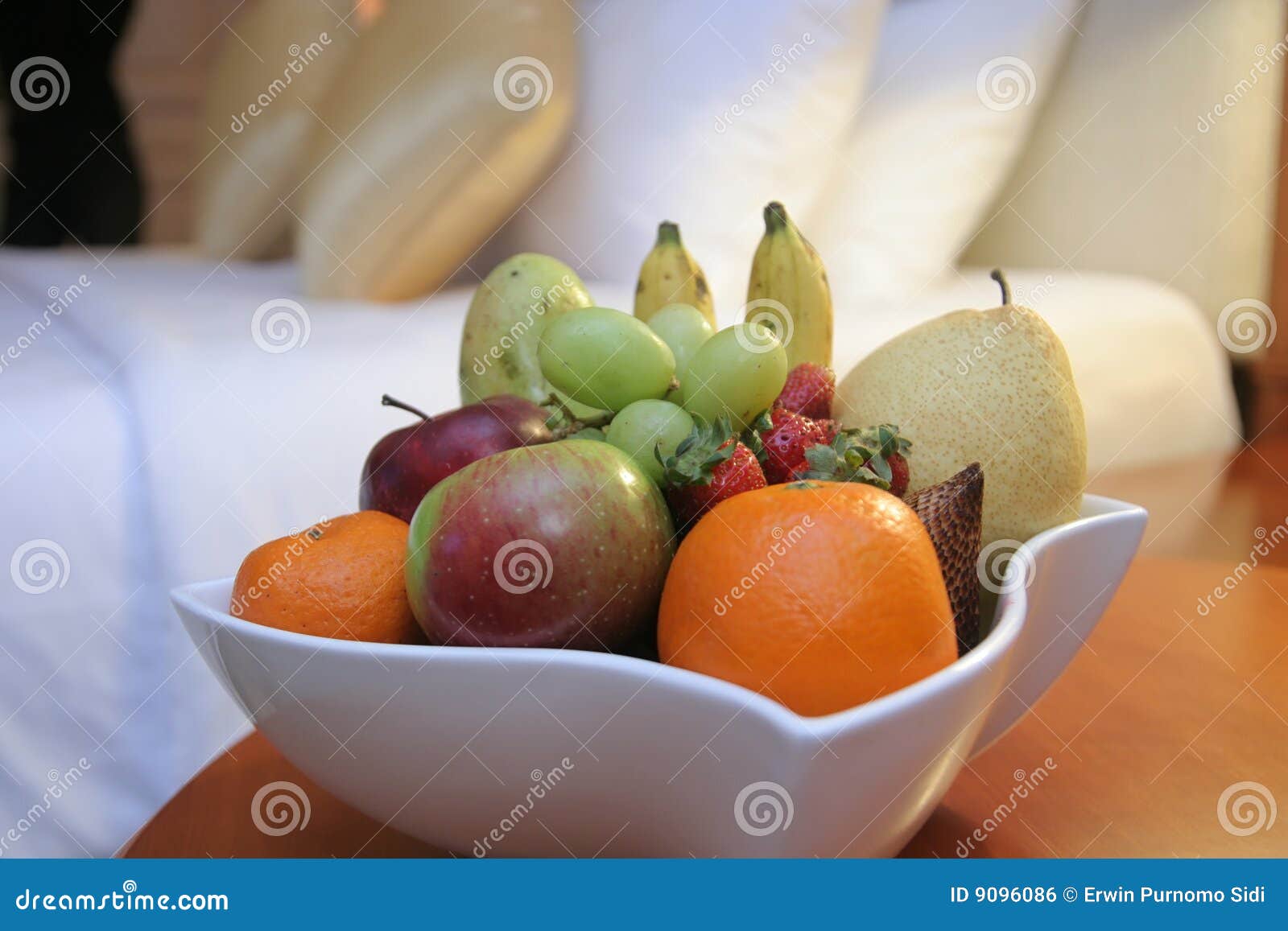 Fruits in hotel room stock photo. Image of 9096086